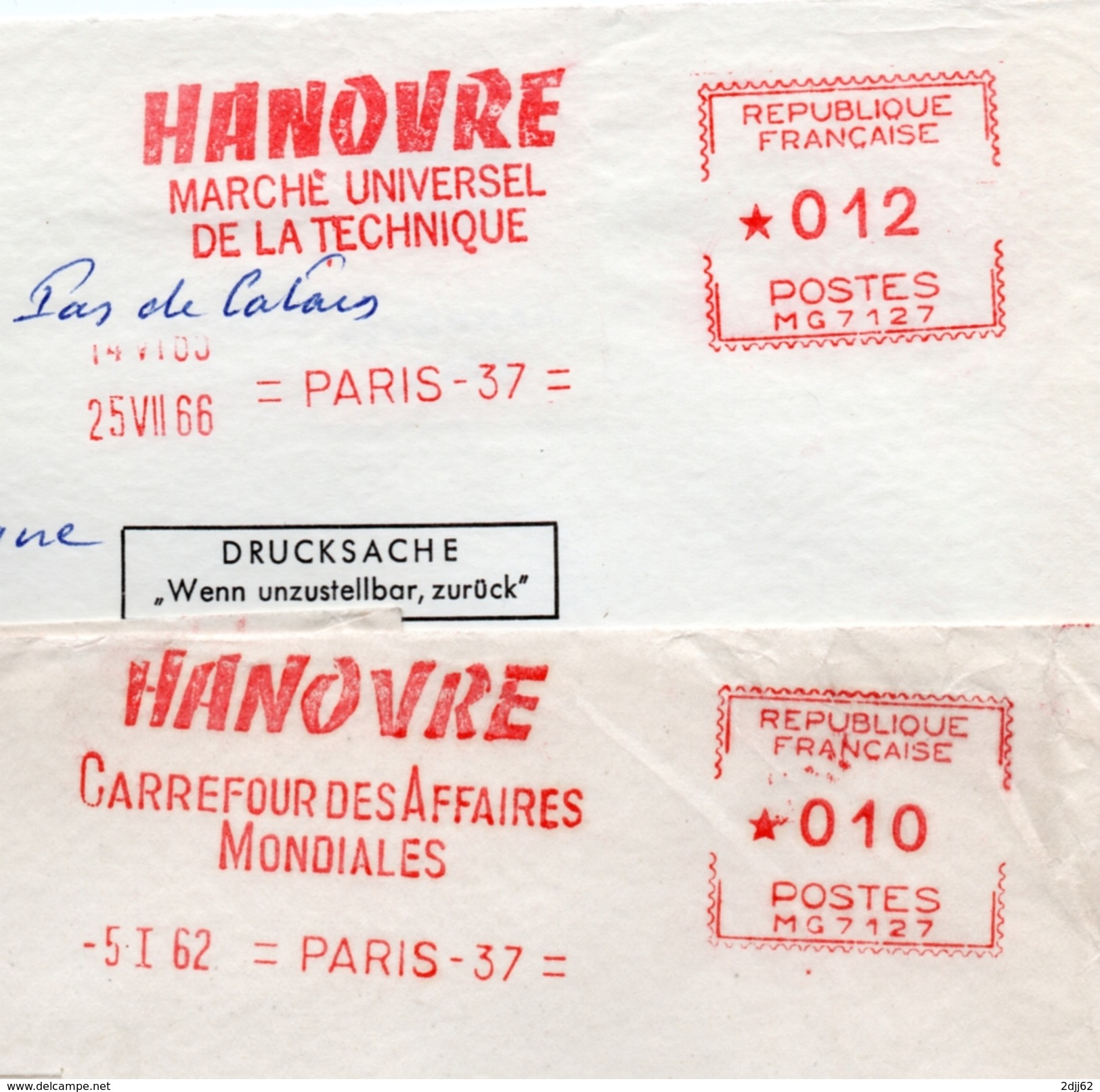 Allemagne, Hanovre, Foire, Affaire, Technique  - EMA Havas MG - Devant D'enveloppe Et Enveloppe Entière   (S059) - Other & Unclassified