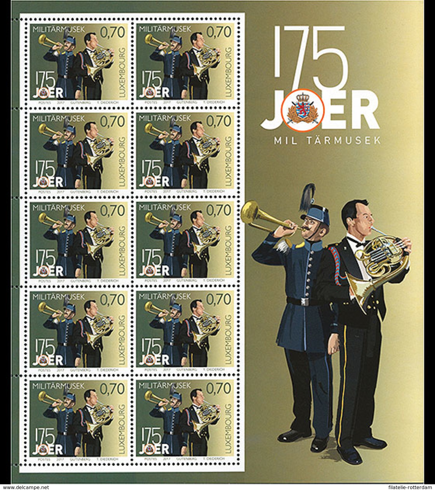 Luxemburg / Luxembourg - Postfris / MNH - Sheet Vrijwilligersleger 2017 - Nuovi