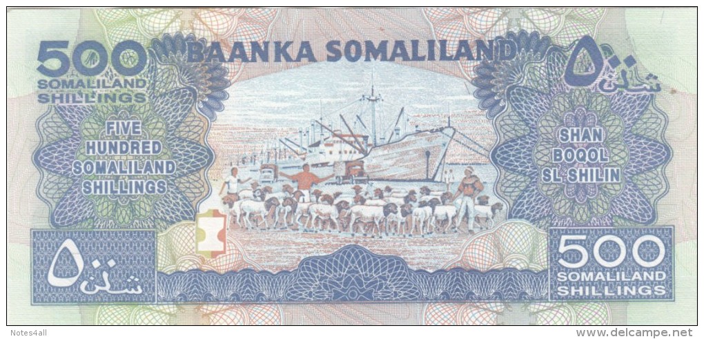 SOMALIA SOMALILAND 500 Shilling 2006 P-6f UNC */* - Somalia
