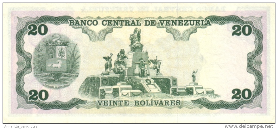 VENEZUELA 20 BOLIVARES 1992 P-63d UNC 8.12.1992 [ VE063d ] - Venezuela