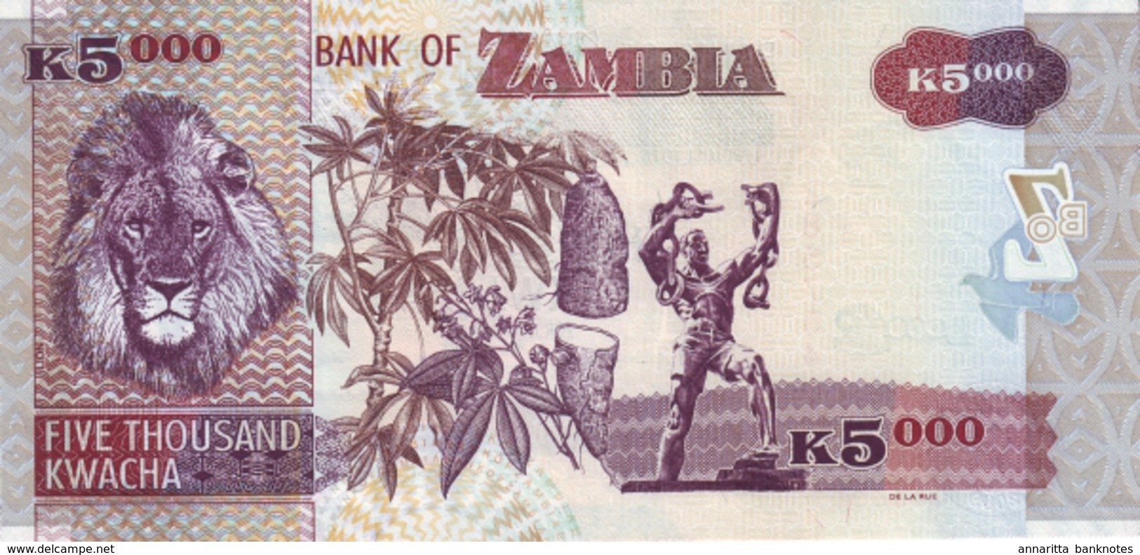 ZAMBIA 5000 KWACHA 2009 P-45e UNC [ZM147e] - Zambia