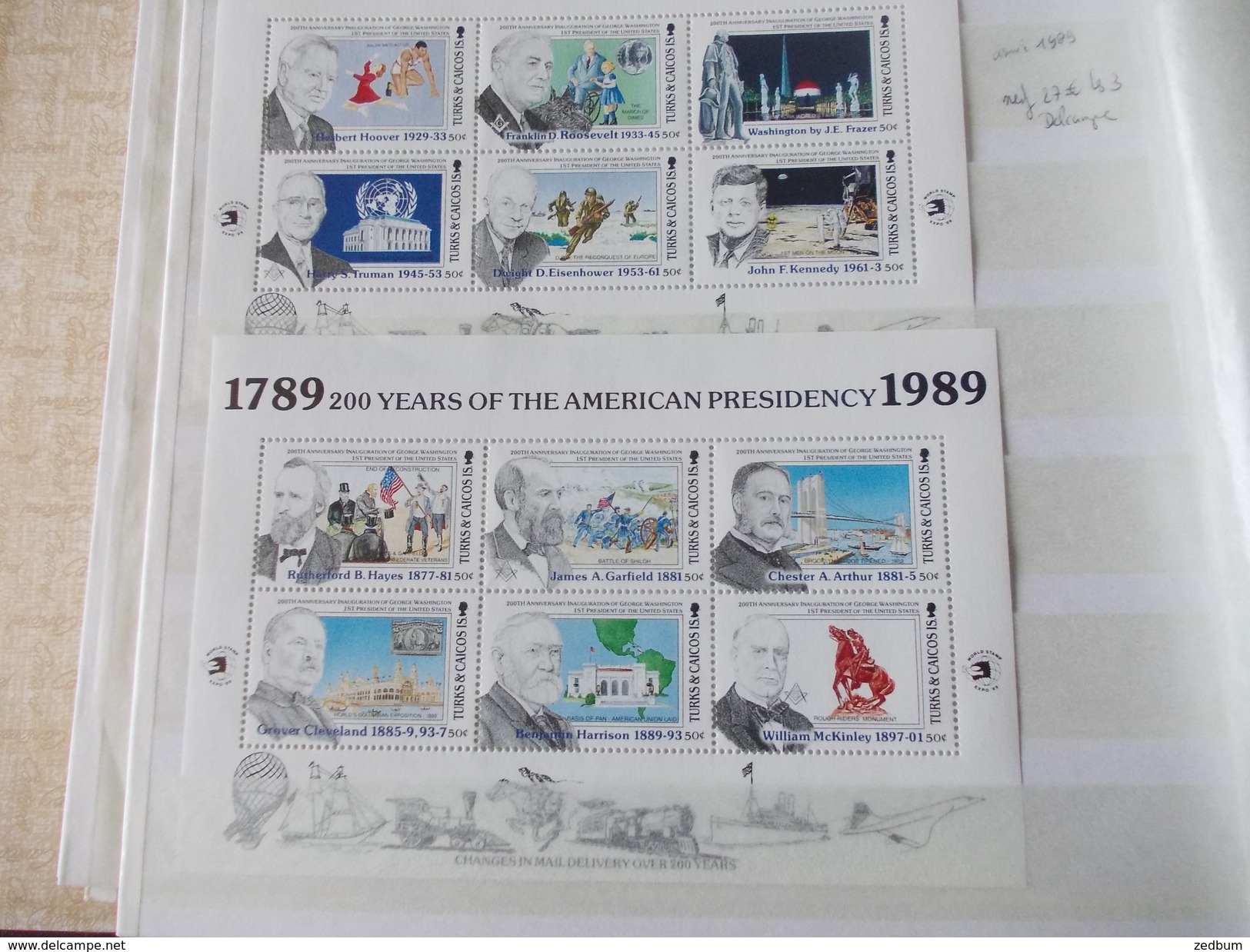 ALBUM 5 collection de timbres avec pour thème le chemin de fer train de tout pays valeur 447.50 &euro;