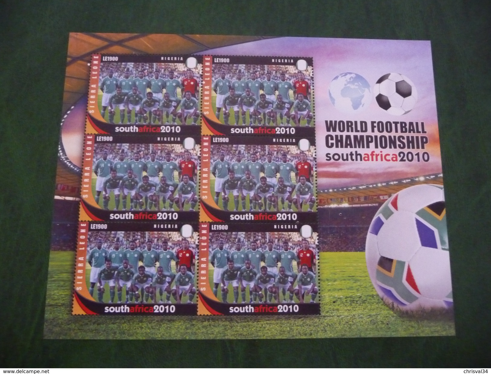 BLOC  FEUILLET  COUPE  DU  MONDE  2010  "  EQUIPE  DU  NIGERIA  "  NEUF  LUXE** - 2010 – South Africa