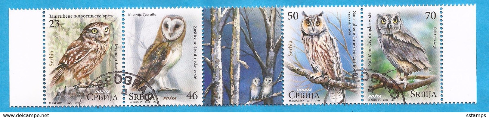 2017  WWF VOGEL OWIS EULEN HIBEUX PROTECTED ANIMAL SRBIJA SERBIEN SERBIA MNH - Usati