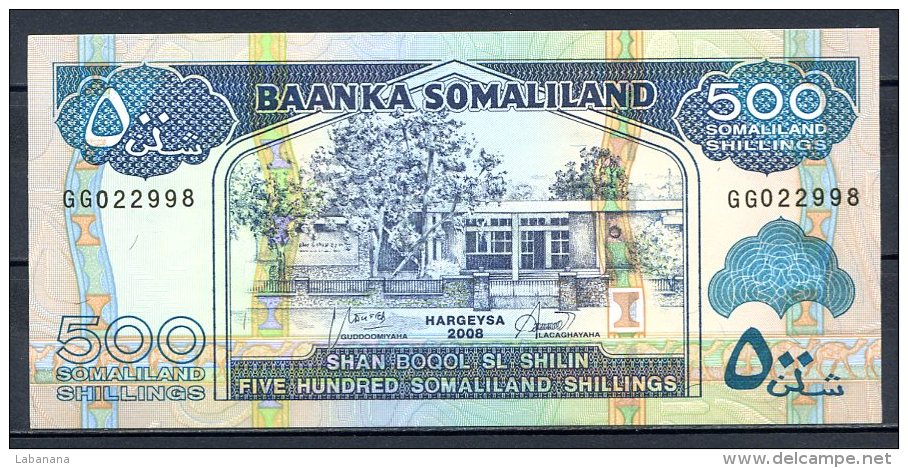 460-Somalie Billet De 500 Shillings 2008 GG022 Neuf - Somalie