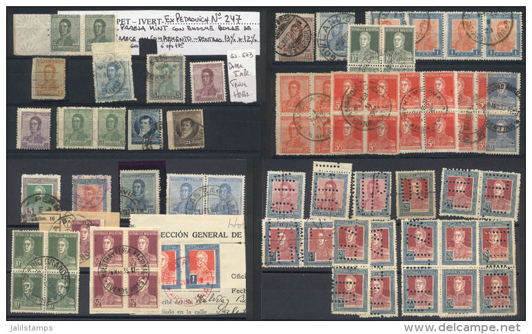 4 Stockcards With Old Stamps, MANY WITH VARIETIES, Also Nice Postmarks And Some With Invalidating Perforations,... - Collections, Lots & Séries