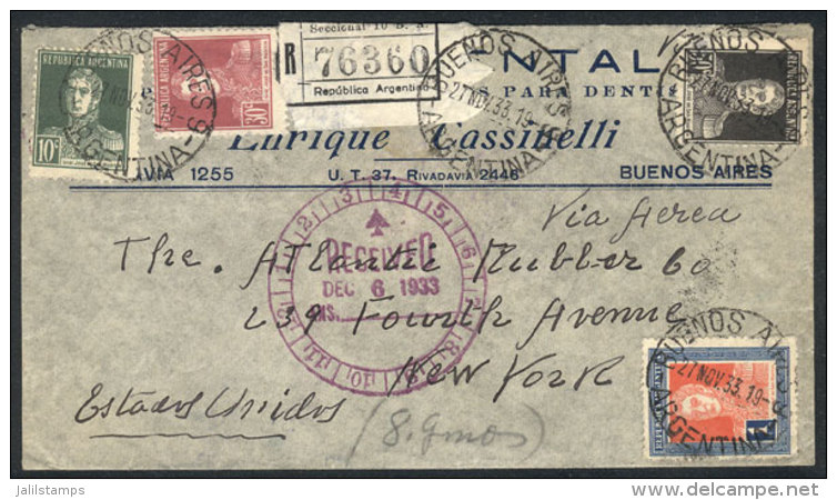 Registered Airmail Cover Franked With $1.90 (San Mart&iacute;n Without Period Issue 10c + 30c + 50c + 1P), Sent... - Autres & Non Classés