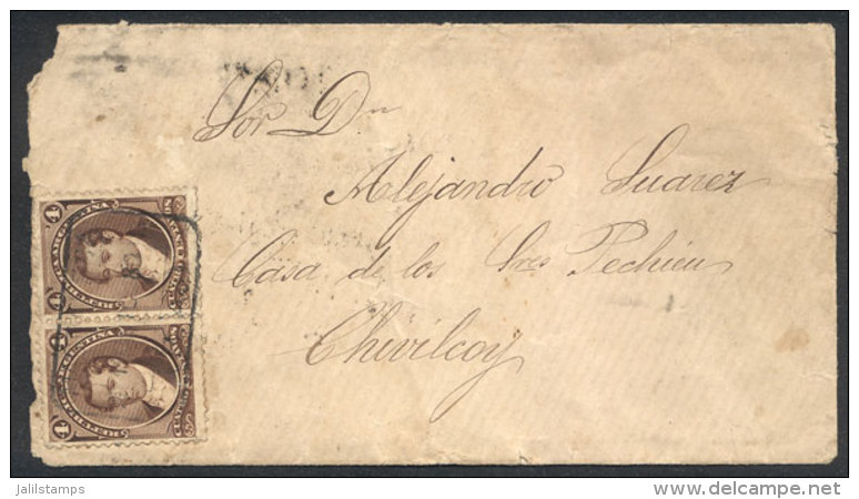 Cover Franked With Pair GJ.36, With Rectangular Datestamp Of MAGDALENA (Buenos Aires), Sent To Chivilcoy On... - Autres & Non Classés