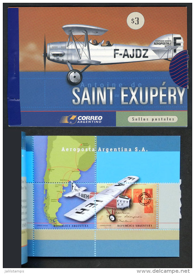 GJ.3055a, 2000 Booklet Of Saint Exupery, The Second Pane With FACE VALUE OMITTED (without Silver Color), MNH,... - Autres & Non Classés
