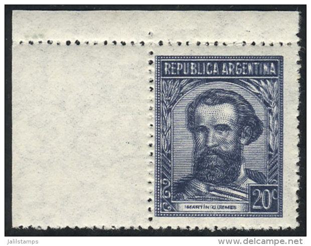 GJ.755a, 20c. G&uuml;emes With Very Notable COMPLETE DOUBLE IMPRESSION Var., Superb And Rare! - Autres & Non Classés