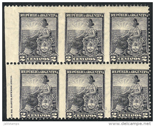 GJ.219PV, Block Of 6 IMPERFORATE VERTICALLY, Excellent Quality! - Autres & Non Classés