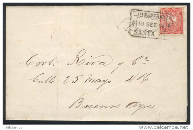 GJ.62, Franking A Printed Circular Sent To Buenos Aires On 10/SE/1884, With The Rare Rectangular Datestamp Of... - Autres & Non Classés