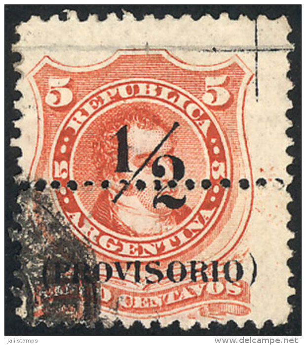 GJ.57, With Interesting GUIDE CROSS Mark Of The Overprint At Top Right, Rare! - Autres & Non Classés