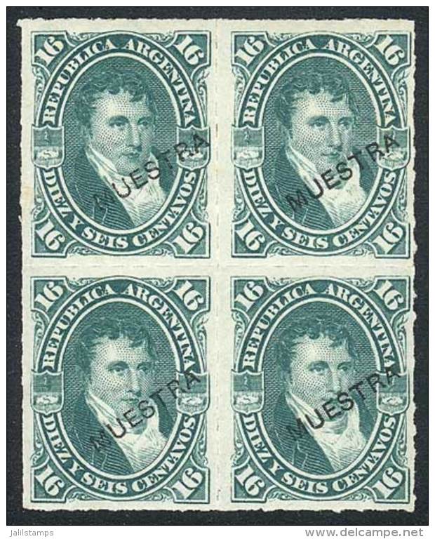 GJ.50, Block Of 4 Overprinted MUESTRA (specimen), Excellent Quality! - Autres & Non Classés