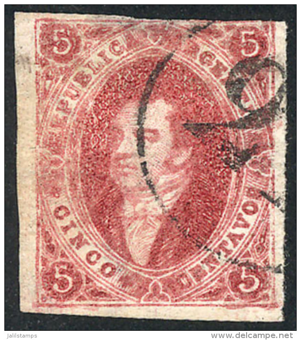 GJ.34, 8th Printing, With The Rare Mailbox "21" Cancel, Small Thins On Back, Superb Front, Few Known! - Oblitérés