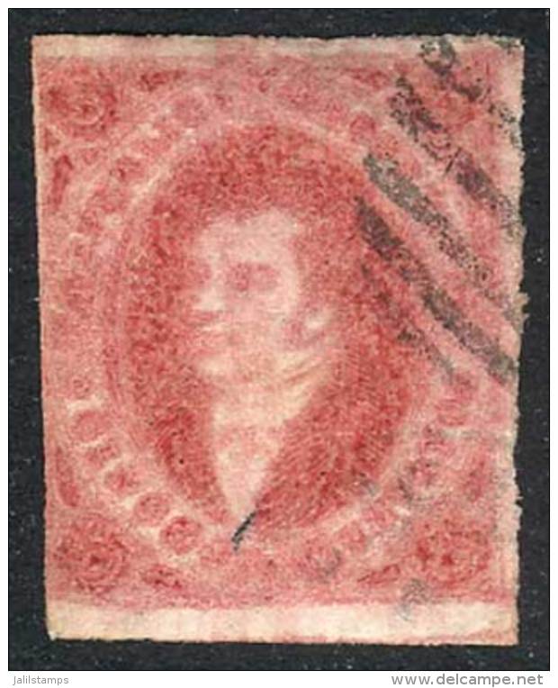 GJ.34, With Mute "ellipse Of 9 Bars" Cancel Of CORRIENTES, Extremely Rare In This Printing, VF! - Used Stamps