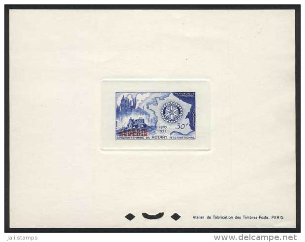 Sc.264, 1955 Rotary, Deluxe Proof Printed On Imperforate Sheet, Excellent Quality! - Arabie Saoudite