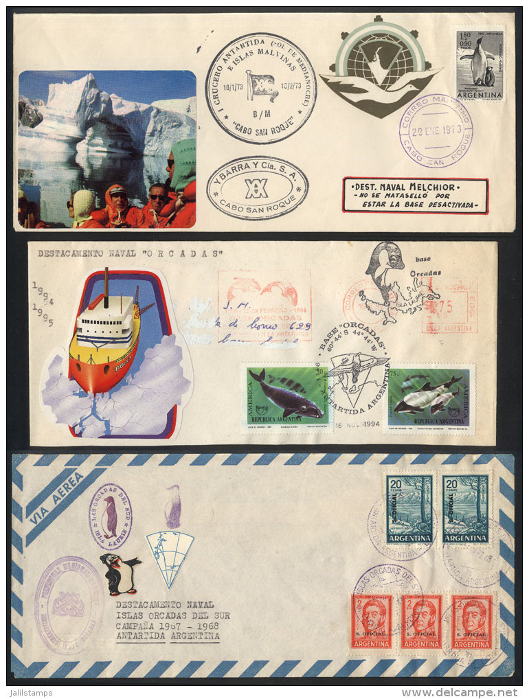 11 Covers Of Years 1961/1994, With Postmarks Of Antarctic Stations Or Related To Topic Antarctica, Very Fine... - Autres & Non Classés