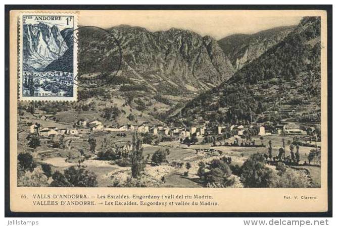 Maximum Card Of The Year 1955: Mountains, Valleys Of Andorra, VF Quality! - Andorre