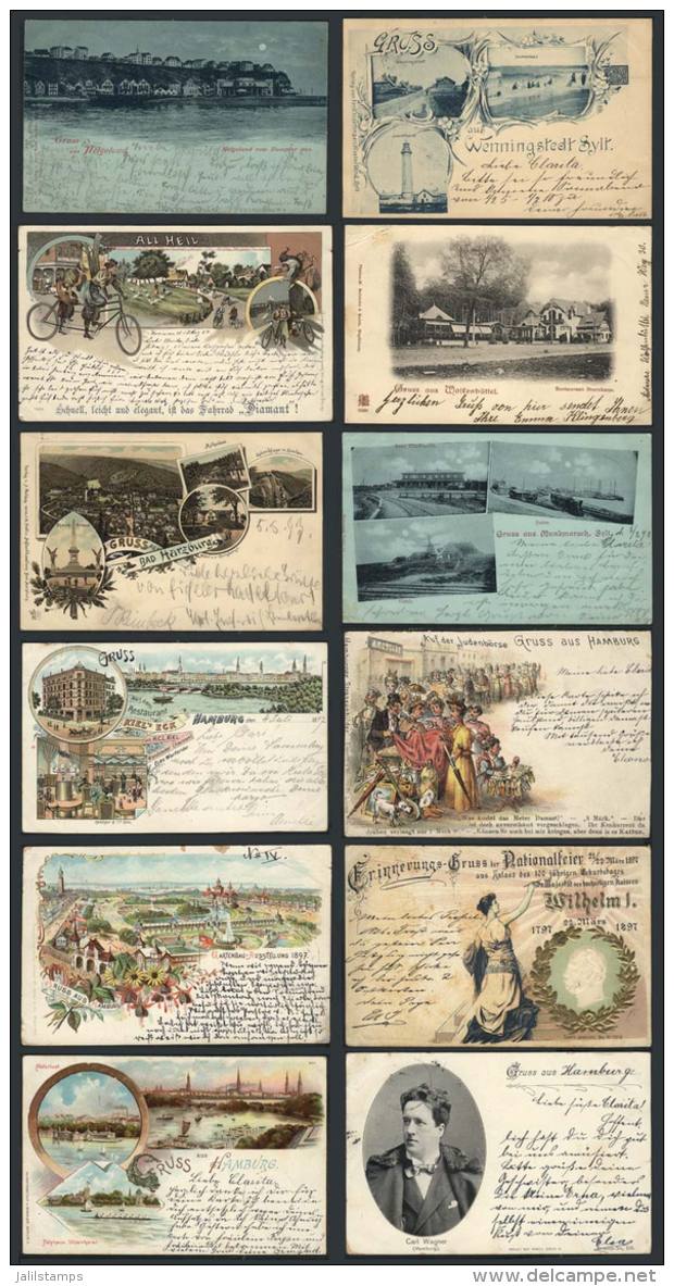 Fantastic Group Of 113 Old Postcards Used Between 1897 And 1899, All With Very Good Views, Most Of The "Gruss Aus"... - Autres & Non Classés