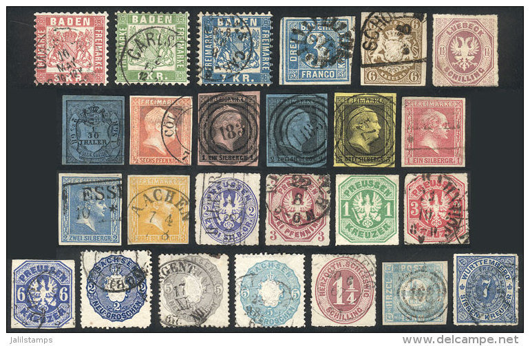 Interesting Lot Of Classic Stamps (of German States), Almost All Of Fine To Very Fine Quality, Scott Catalog Value... - Autres & Non Classés