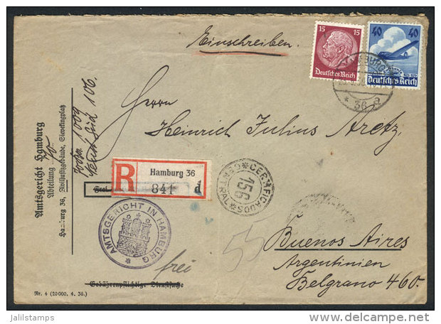 15 Airmail Covers Sent To Argentina Between 1935 And 1937, Various And Very Interesting Frankings, VF Quality! - Lettres & Documents