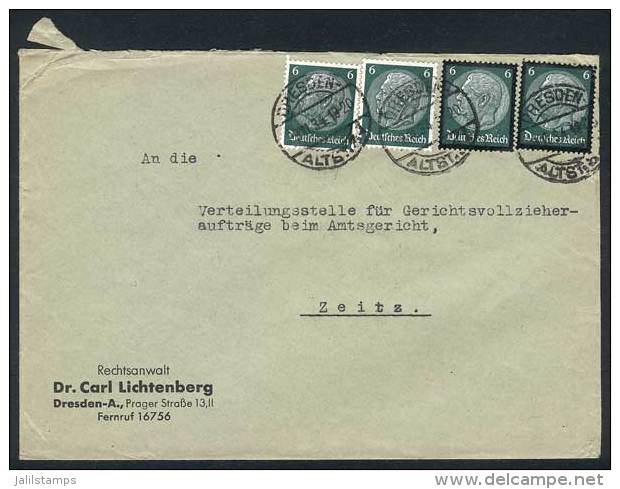 5 Covers Used Between 1934 And 1941, Including One With Twin Values Of 6Pf. (Michel 516 And 550, Two Of Each One),... - Lettres & Documents