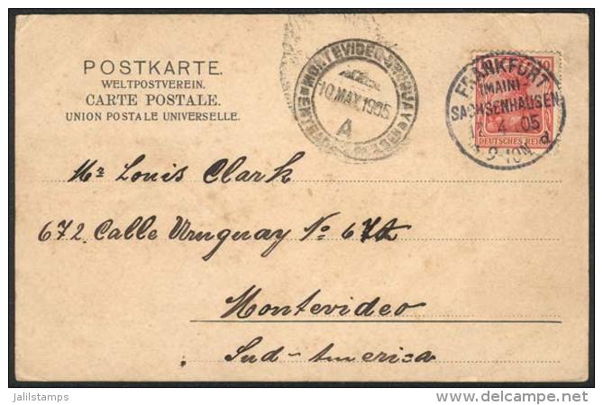 Postcard With View Of Frankfurt Sent To Montevideo On 17/AP/1905, Franked With 10Pf. And Cancelled "FRANKFURT... - Lettres & Documents