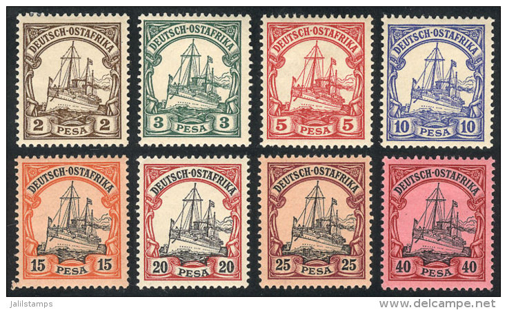 Sc.11/18, 1900 Ships, The Set Up To 40p., Mint Lightly Hinged, VF Quality! - Deutsch-Ostafrika