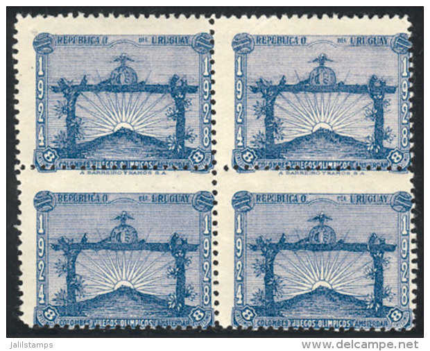 Sc.390, 1928 Olympic Football Winners In The Olympic Games Of 1924 And 1928, High Value Of The Set In MNH Block Of... - Other & Unclassified