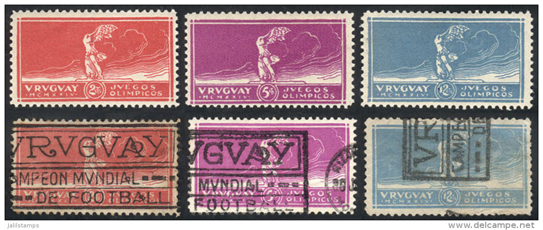 Sc.282/284, 1924 Olympic Football Winners, Winged Victory Of Samothrace, Cmpl. MNH Set Of 3 Values + Cmpl. Set With... - Autres & Non Classés