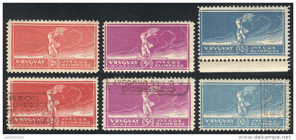 Sc.282/284, 1924 Olympic Football Winners, Winged Victory Of Samothrace, Cmpl. MNH Set Of 3 Values + Cmpl. Set With... - Sonstige & Ohne Zuordnung