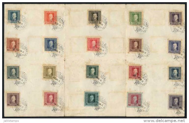 Sc.M49/68, Complete Set Of 20 Values On A Sheet With Cancel Of 16/JUN/1918, Fine Quality, Interesting! - Sonstige & Ohne Zuordnung