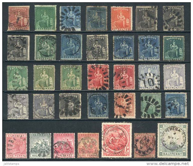 Lot Of Old And Classic Stamps, General Quality Is Fine To VF, Scott Catalog Value Over US$500, With Some Handsome... - Barbades (1966-...)
