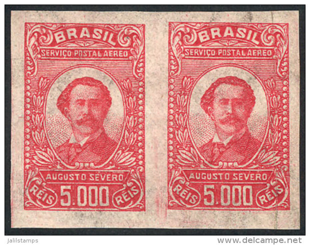 Sc.C23, IMPERFORTE Pair (RHM. A-24SD C), RHM Catalog Value 1,900Rs., Rare! - Poste Aérienne