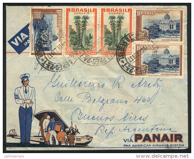 15 Airmail Covers Sent To Argentina Between 1937 And 1943 With Various Frankings And Censor Markings, VF Quality,... - Autres & Non Classés