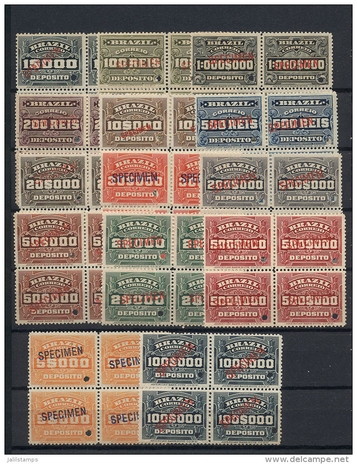 Stockbook With Large Number Of SPECIMENS Of The American Bank Note Co., Including Taxa, Dep&oacute;sito, Oficial... - Collections, Lots & Séries