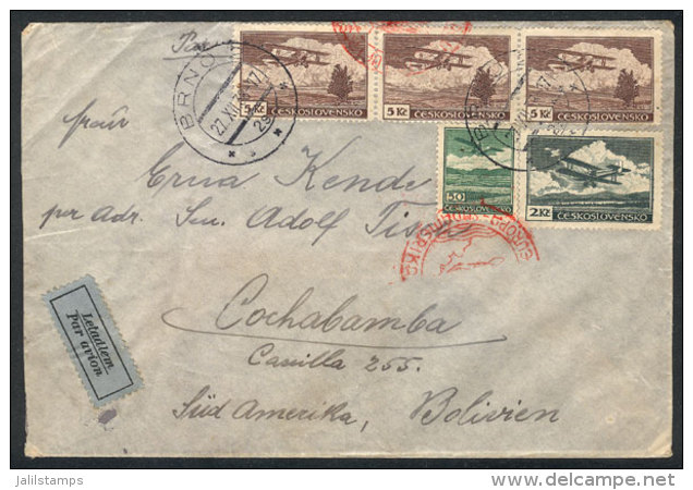 27/DE/1938 BRNO- BOLIVIA: Cover Franked With 17.50K., Sent By Germany Air Post, VF Quality, Rare Destination!! - Autres & Non Classés