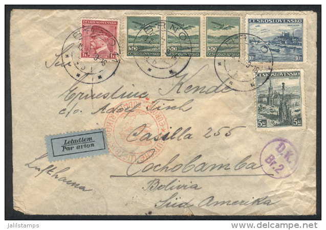 15/MAY/1939 BRNO- BOLIVIA: Cover Franked With 17.50K., Sent By Germany Air Post, With Berlin Transit Backstamp, VF... - Autres & Non Classés