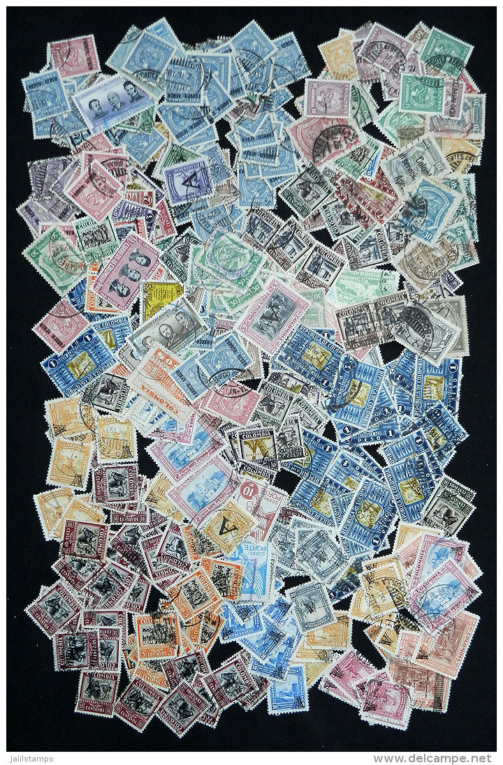 AIR MAIL: Lot Of Used Stamps, General Quality Is Fine To Very Fine, Yvert Catalog Value Euros 750+ - Colombie