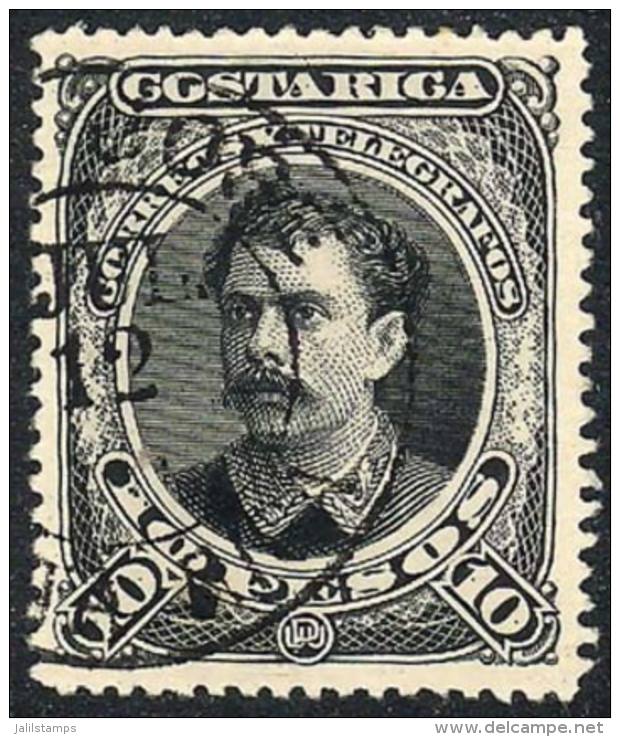 Sc.34, 1889 10P. Black, Very Fine Quality! - Costa Rica