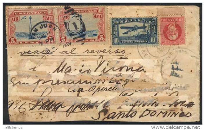 Cover With Cuba-USA Combined Postage, Flown On First Flight From Santo Domingo (Dominican R.) To Santiago De Cuba.... - Autres & Non Classés