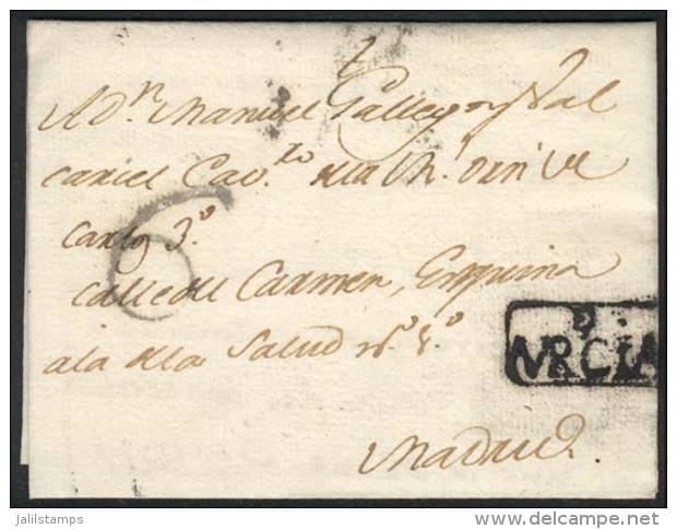 Entire Letter Sent From Hellin To Mr. Manuel Gallego Y Valcarcel In Madrid On 10/SE/1793, With Framed "E MURCIA"... - Sonstige & Ohne Zuordnung