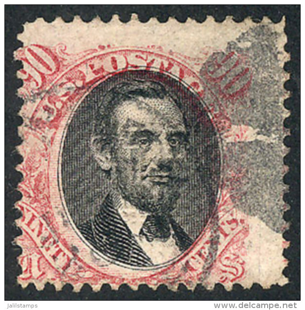 Sc.122, 1869 90c. Lincoln, Used, VF, Rare, Catalog Value US$1,800 - Autres & Non Classés