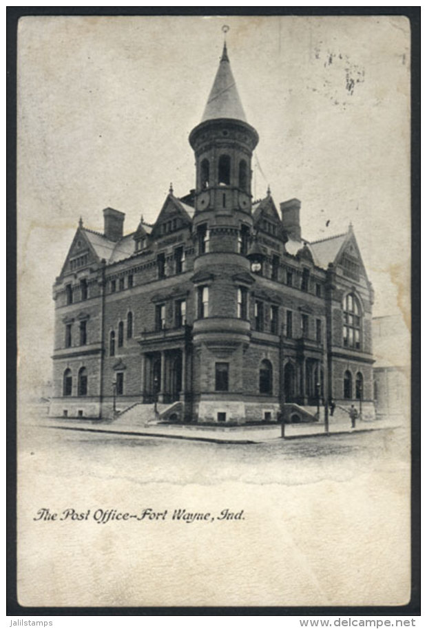 FORT WAYNE, Ind.: The Post Office, Ed.J.Murray Jordan, Used In 1906, VF! - Sonstige & Ohne Zuordnung