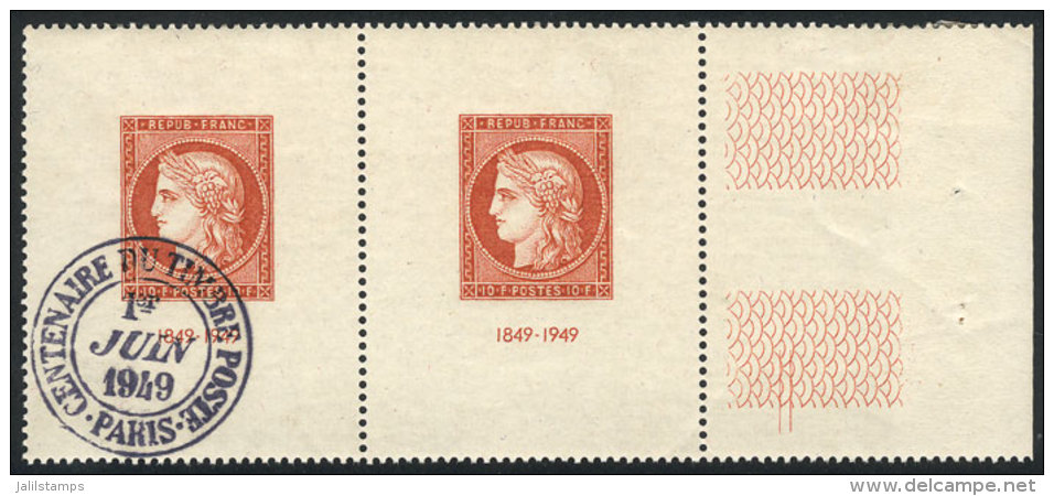 Yvert 841, Pair, One Mint With Hinge Remant, The Other One With Special Postmark, VF Quality, Catalog Value Euros... - Autres & Non Classés