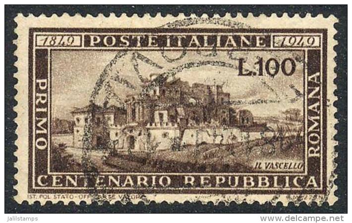 Yvert 537, 100L. Centenary Of The Republic, Used, VF Quality, Catalog Value Euros 125. - Non Classés