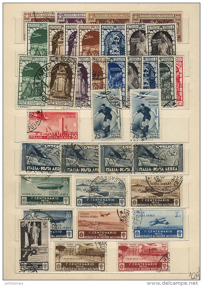 Stockbook With Airmail And Express Stamps, Used, Most Of Fine To VF Quality, All Neatly Mounted, YVERT CATALOG... - Collections