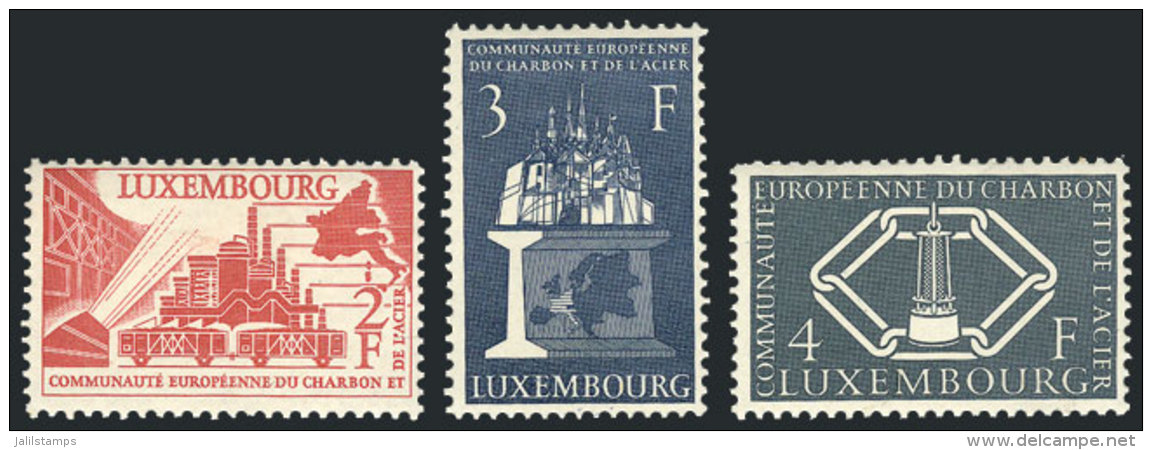 Yvert 511/513, 1956 European Coal And Steel Community, Cmpl. Set Of 3 MNH Values, Excellent Quality, Catalog Value... - Autres & Non Classés