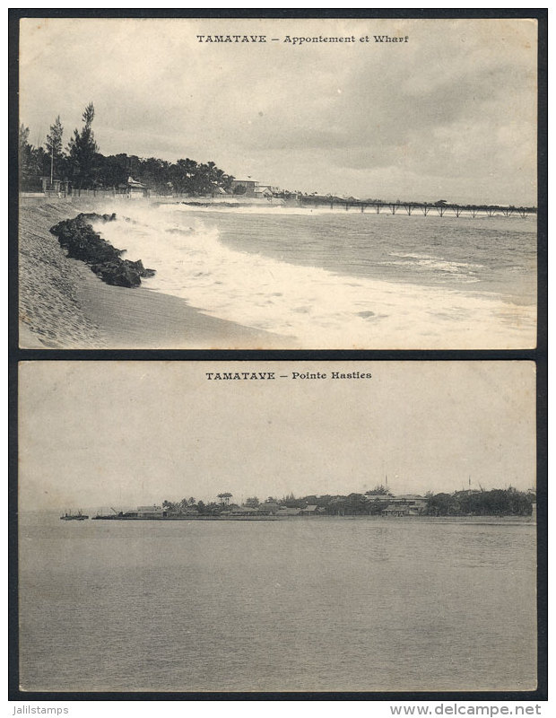 TAMATAVE: 2 Postcards With General Views, Circa 1910, Unused, VF Quality! - Madagascar